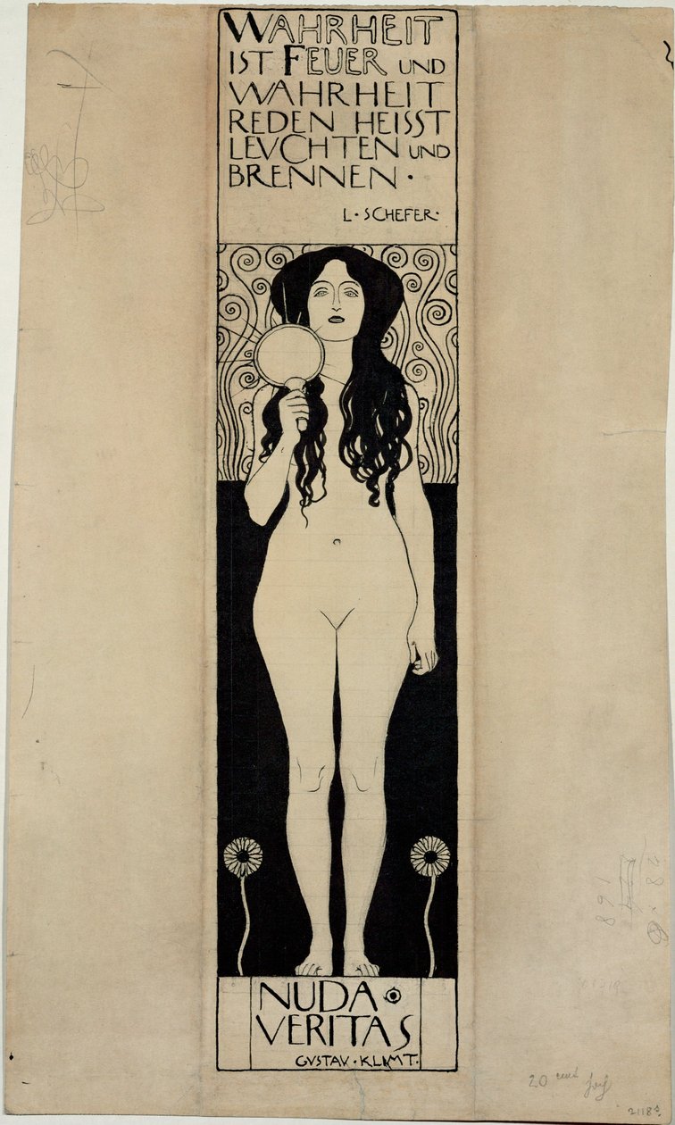 Nuda Veritas，后期油画研究 作者 古斯塔夫·克里姆特
