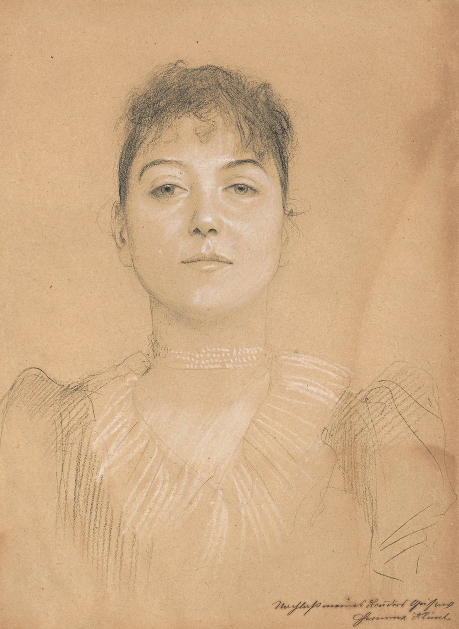 女人的画像，约1890-1891年 作者 古斯塔夫·克里姆特