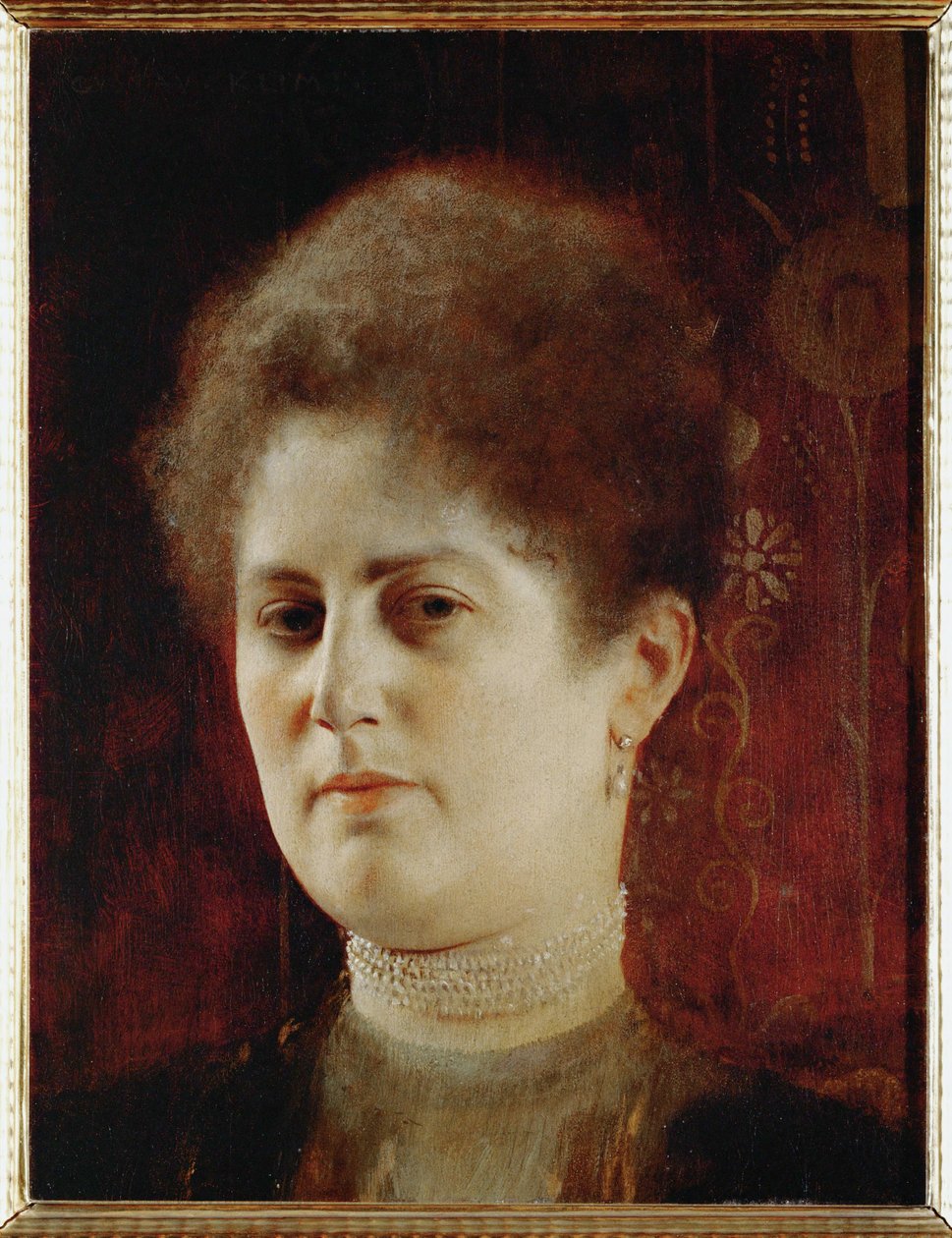 一位女士的肖像，约 1894 年（木板油画） 作者 古斯塔夫·克里姆特