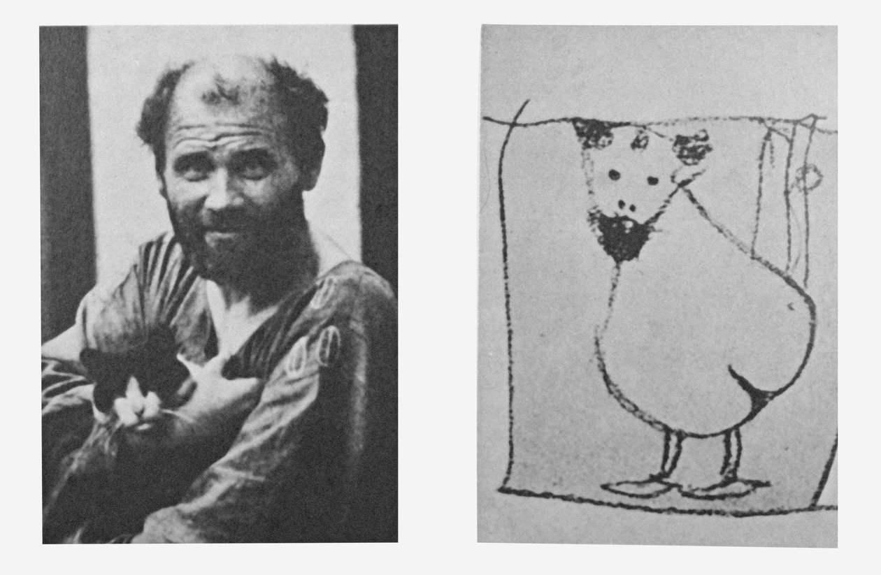 生殖器自画像，约 1915 年（石版画） 作者 古斯塔夫·克里姆特