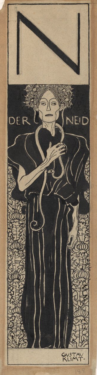 妒忌》，1898年。 作者 古斯塔夫·克里姆特