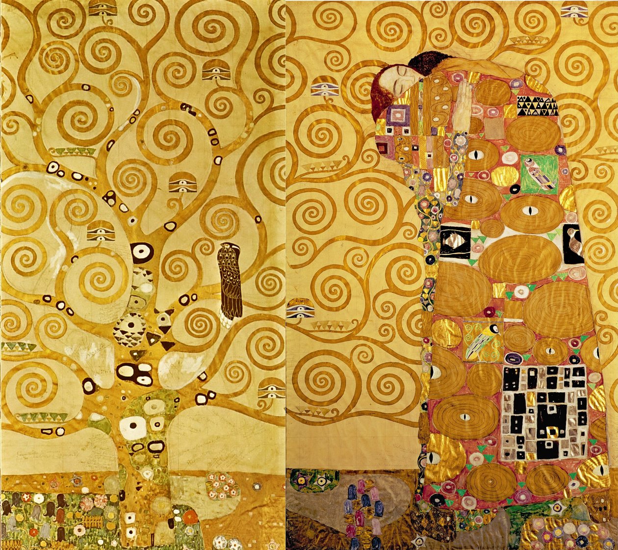斯托克莱特门楣，细节：生命之树，约 1905-09 年（纸板上的蛋彩画） 作者 古斯塔夫·克里姆特