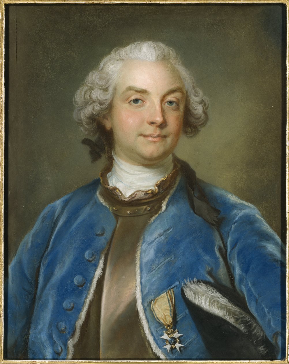 Fredrik Axel von Fersen 伯爵 (1719-1794) 的肖像，Lundberg, Gustaf (1695-1786)。 纸上粉彩 作者 古斯塔夫·伦德伯格