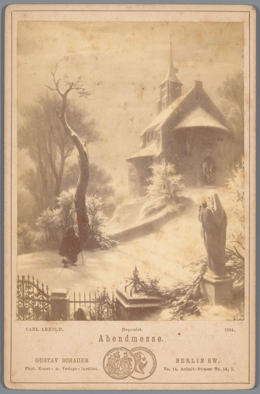 卡尔-阿诺德绘画作品《Abendmesse》的照片复制
Abendmesse（物体上的标题） 作者 古斯塔夫·绍尔