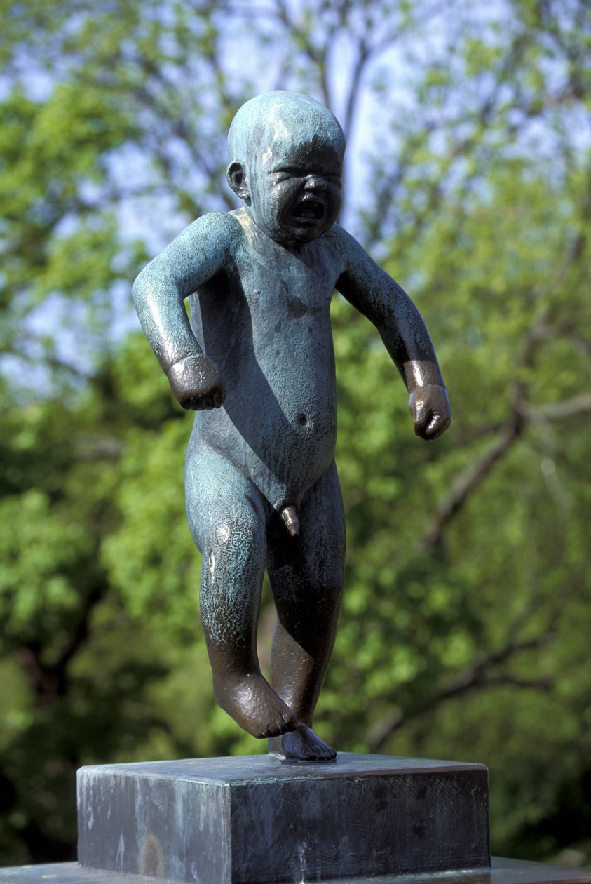 雕塑，Frognerparken，奥斯陆，挪威，欧洲 作者 古斯塔夫·维格兰