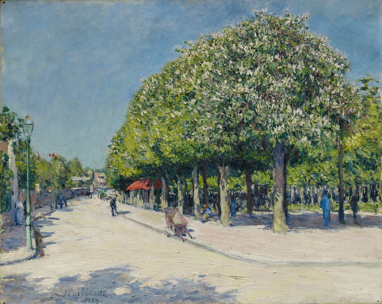 Argenteuil，露天市场 作者 古斯塔夫·卡耶博特
