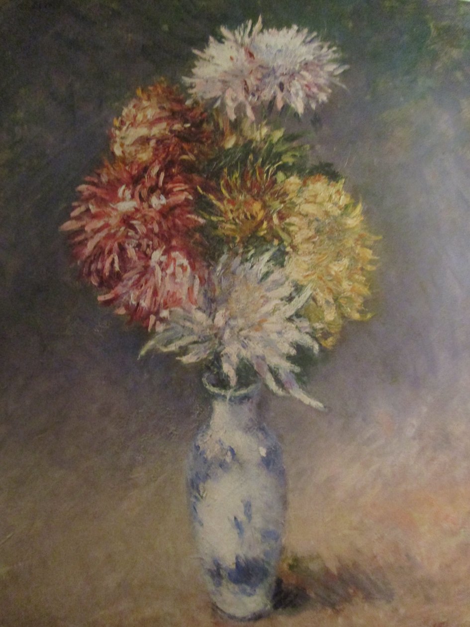 插在花瓶里的菊花（1893） 作者 古斯塔夫·卡耶博特