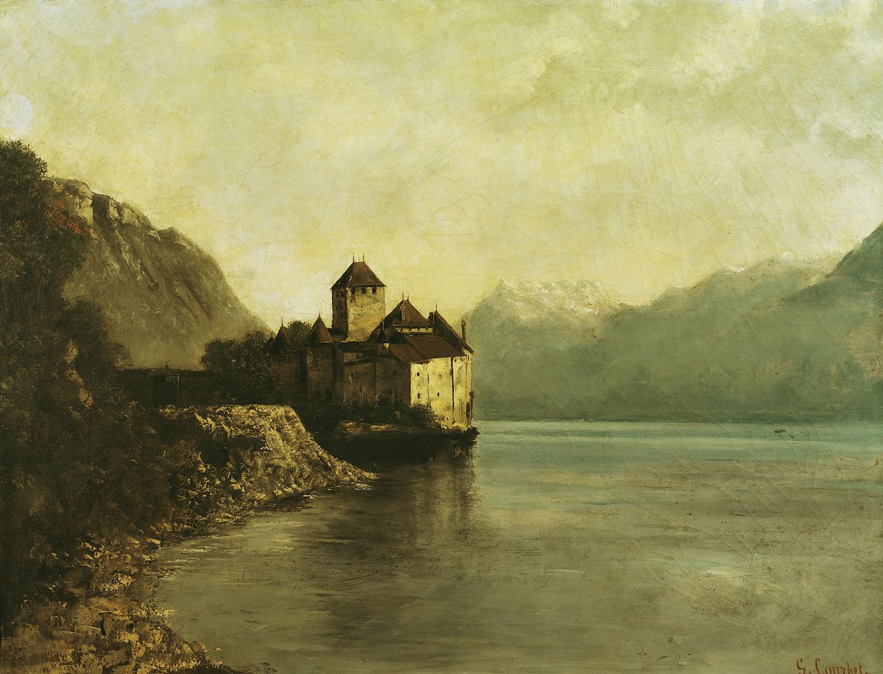 Chillon城堡，1874年 作者 古斯塔夫·库尔贝