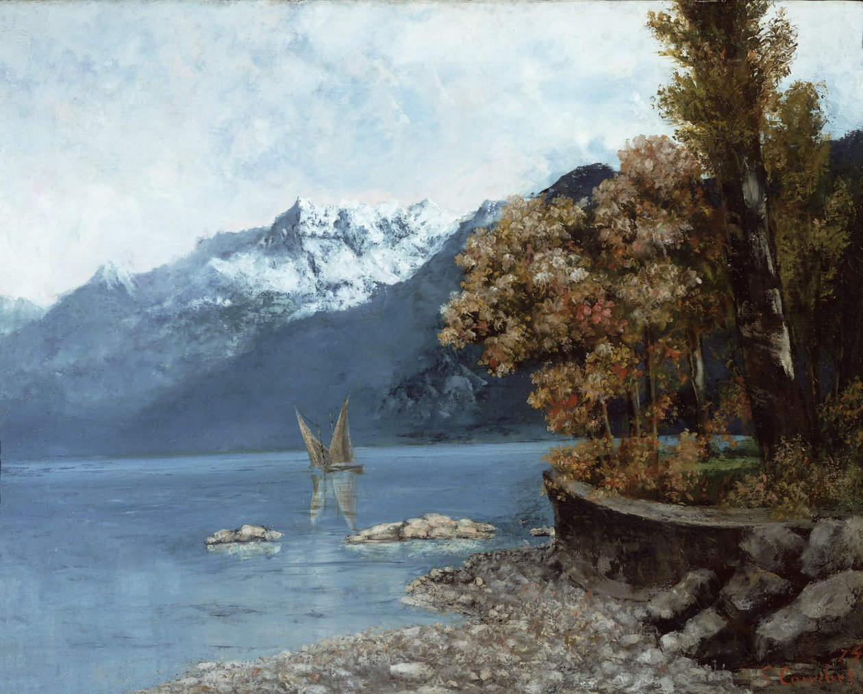 Lake Leman，1874 作者 古斯塔夫·库尔贝
