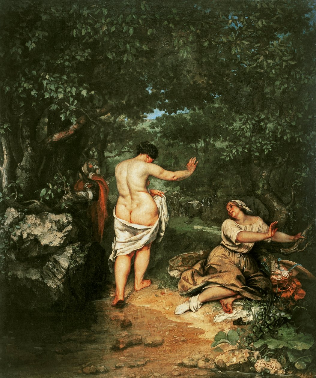 The Bathers，1853 作者 古斯塔夫·库尔贝