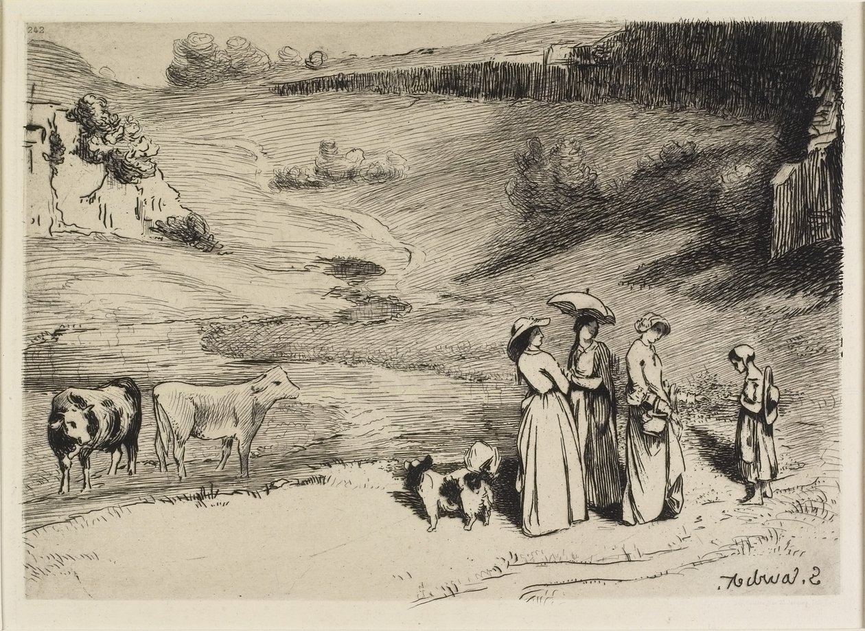 乡村女孩，1867年 作者 古斯塔夫·库尔贝