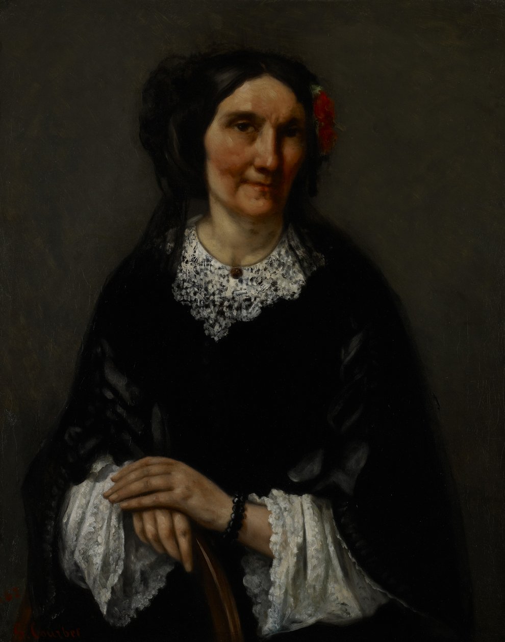 Anika Psalmon的肖像，Robin夫人，1862年 作者 古斯塔夫·库尔贝