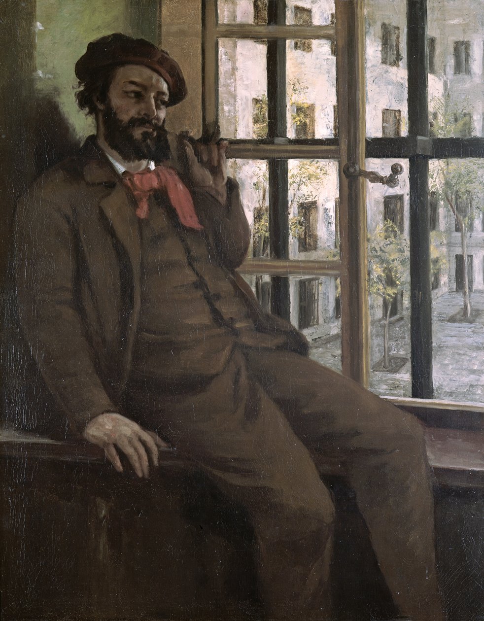 自画像在St. Pelagie，1871年 作者 古斯塔夫·库尔贝