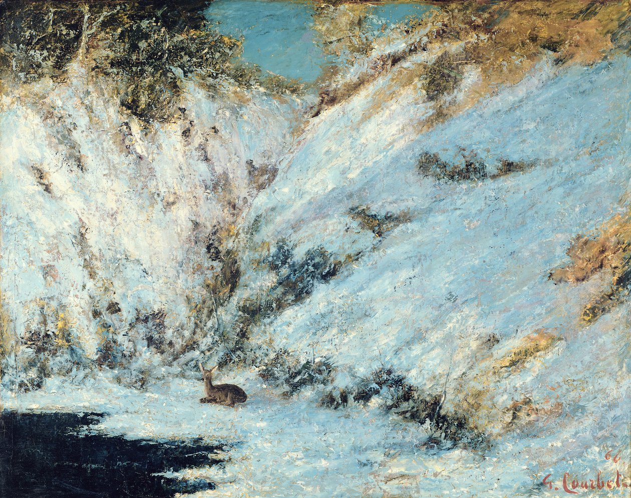 雪域景观，1866年 作者 古斯塔夫·库尔贝