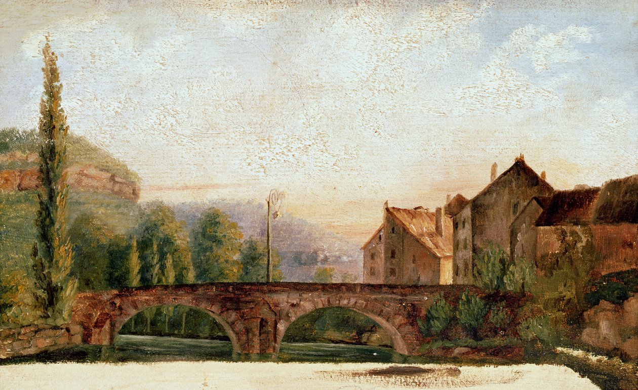 Ornans的Pont de Nahin，c.1837 作者 古斯塔夫·库尔贝