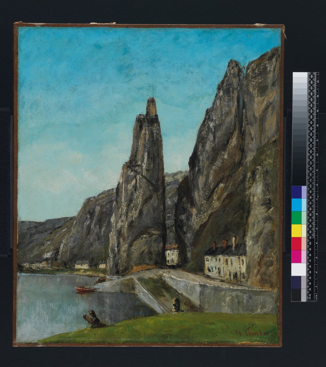 比利时迪南的Bayard岩石，c.1856 作者 古斯塔夫·库尔贝