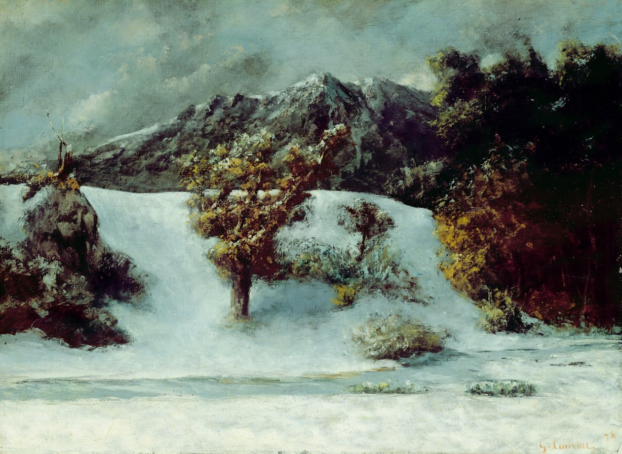 冬季景观与Dents Du Midi，1876年 作者 古斯塔夫·库尔贝