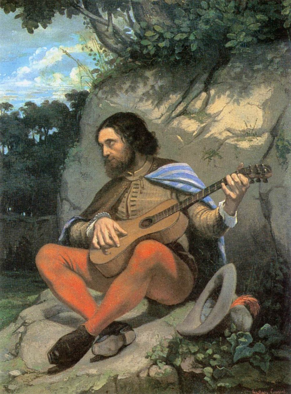景观中的年轻人（Guitarrero） 作者 古斯塔夫·库尔贝