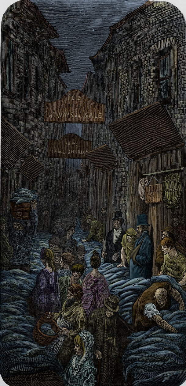 维多利亚鱼市场 作者 古斯塔夫·多尔（Gustave Dore）