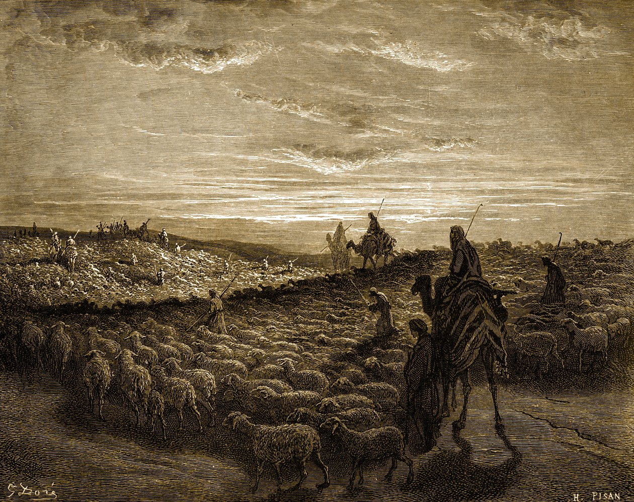 亚伯兰进入迦南之旅 - 圣经 作者 古斯塔夫·多尔（Gustave Dore）