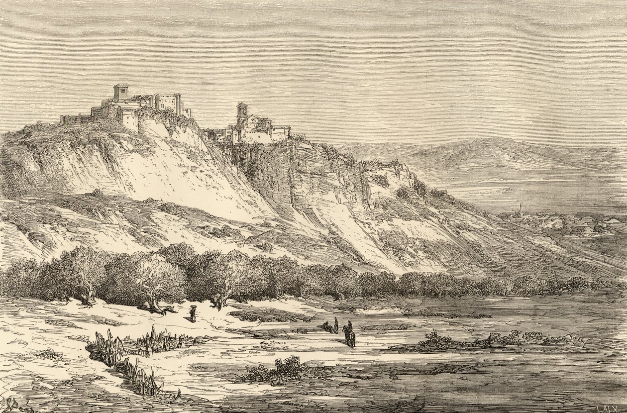 Arcos de la Frontera，Cadiz，来自Samuel Manning牧师的“西班牙图片”插图 作者 古斯塔夫·多尔（Gustave Dore）