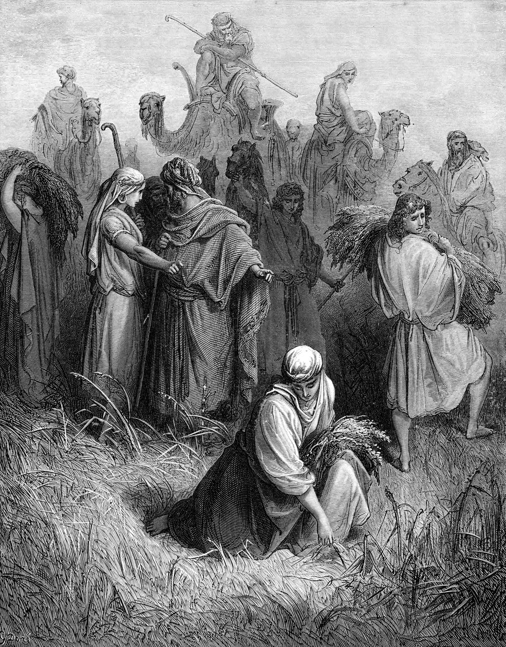 波阿斯和露丝 - 圣经 作者 古斯塔夫·多尔（Gustave Dore）