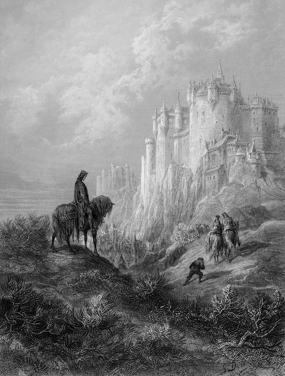 Camelot，来自Alfred Tennyson的&39;国王的Idylls&39;的插图 作者 古斯塔夫·多尔（Gustave Dore）