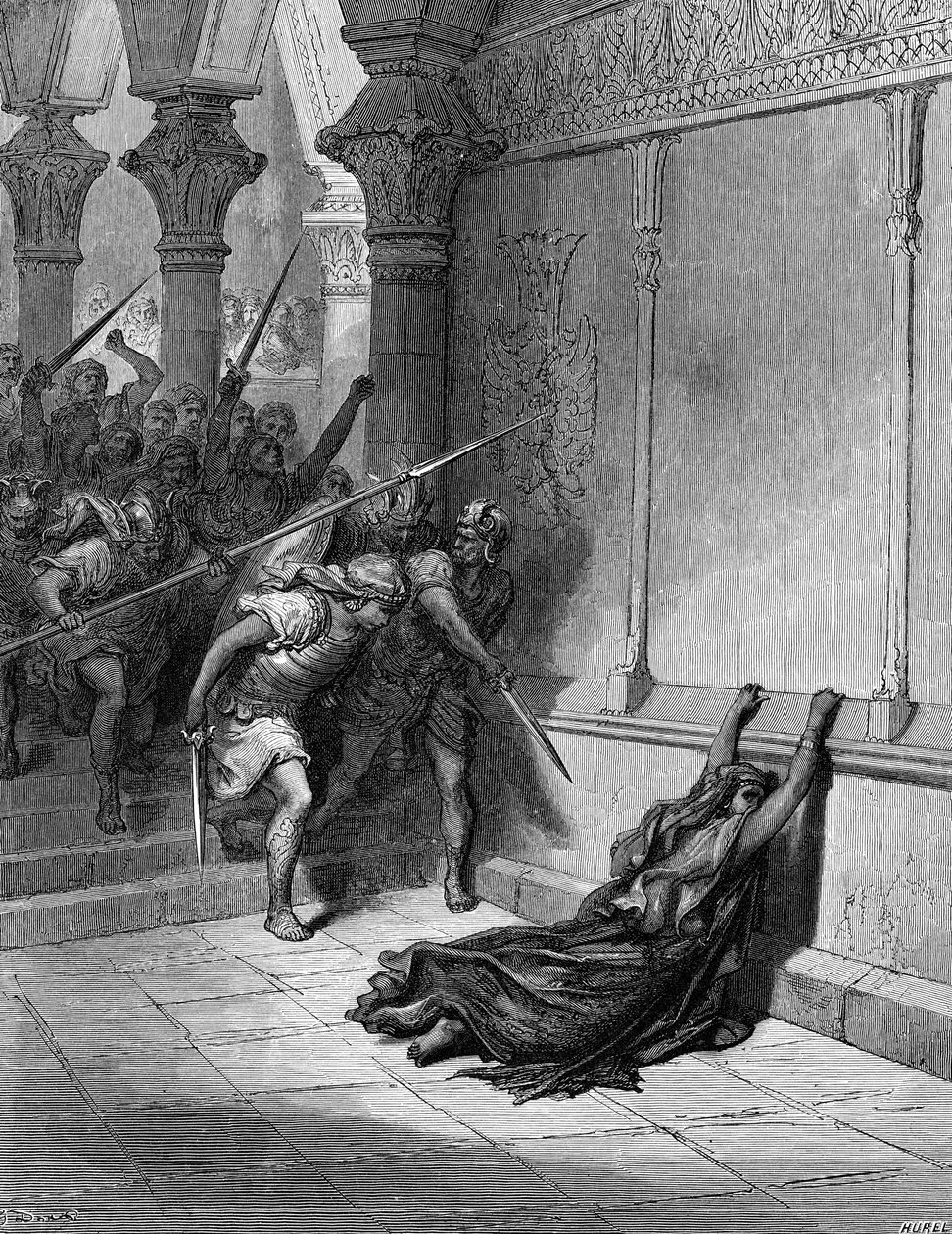 阿塔利亚之死 - 圣经 作者 古斯塔夫·多尔（Gustave Dore）