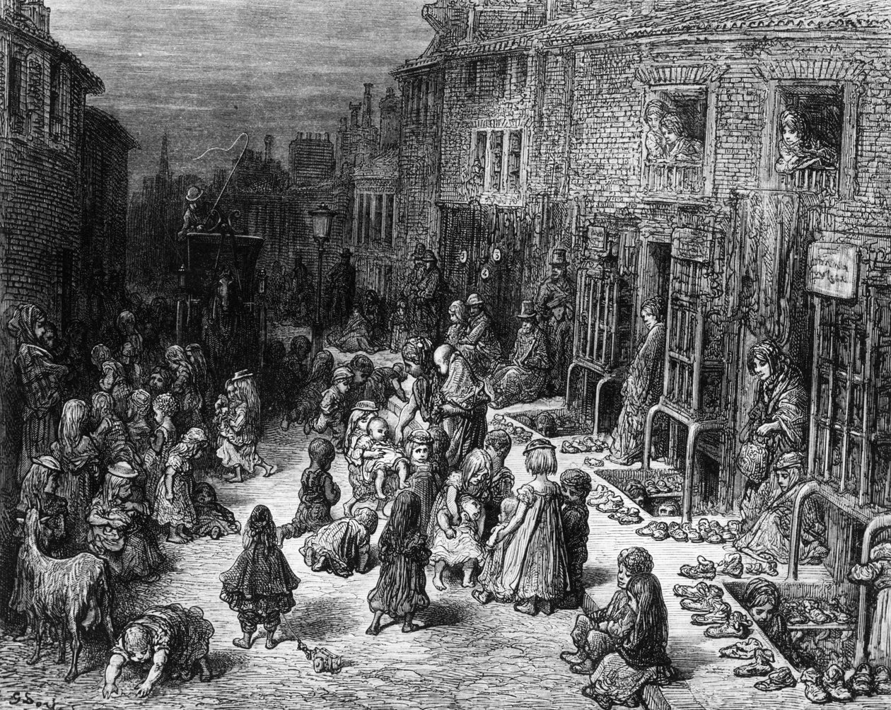 Dudley Street，Seven Dials，来自&39;London：A Pilgrimage&39;，1872年 作者 古斯塔夫·多尔（Gustave Dore）
