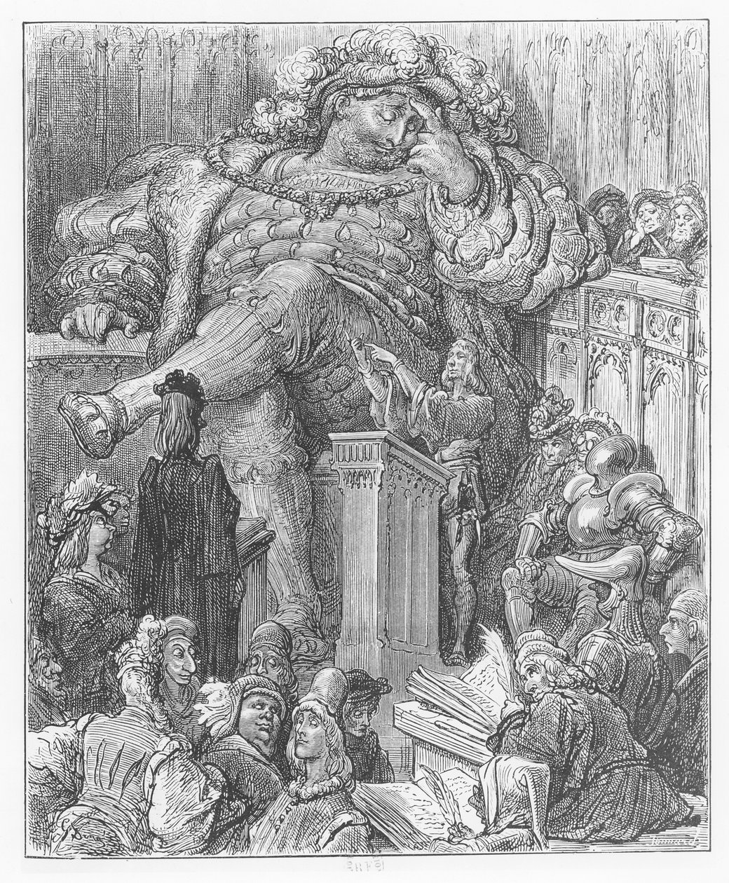 来自&39;Gargantua和Pantagruel&39;的插图，作者：FrançoisRabelais 作者 古斯塔夫·多尔（Gustave Dore）