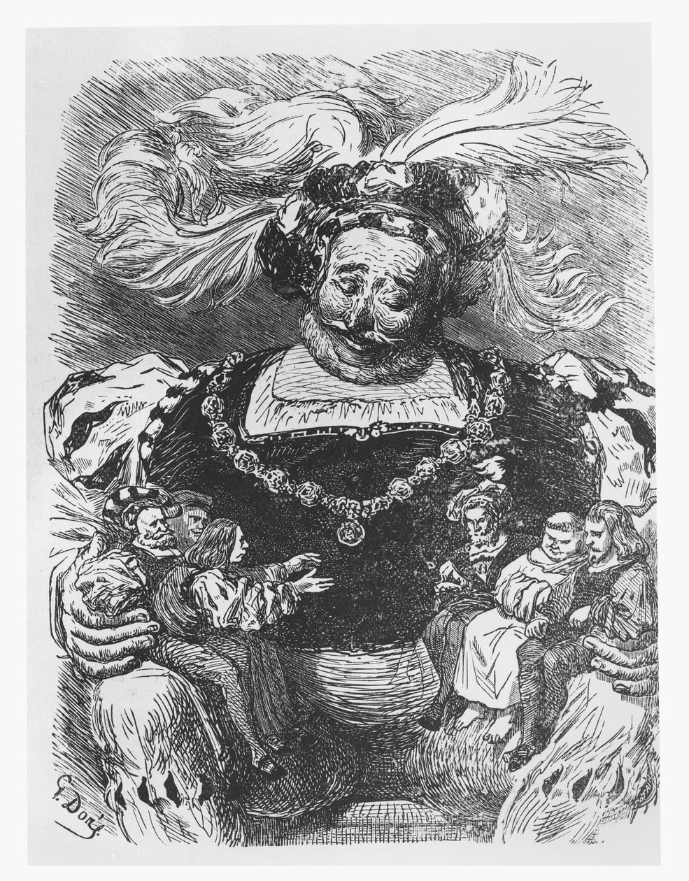 来自&39;Gargantua和Pantagruel&39;的插图，作者：FrançoisRabelais 作者 古斯塔夫·多尔（Gustave Dore）