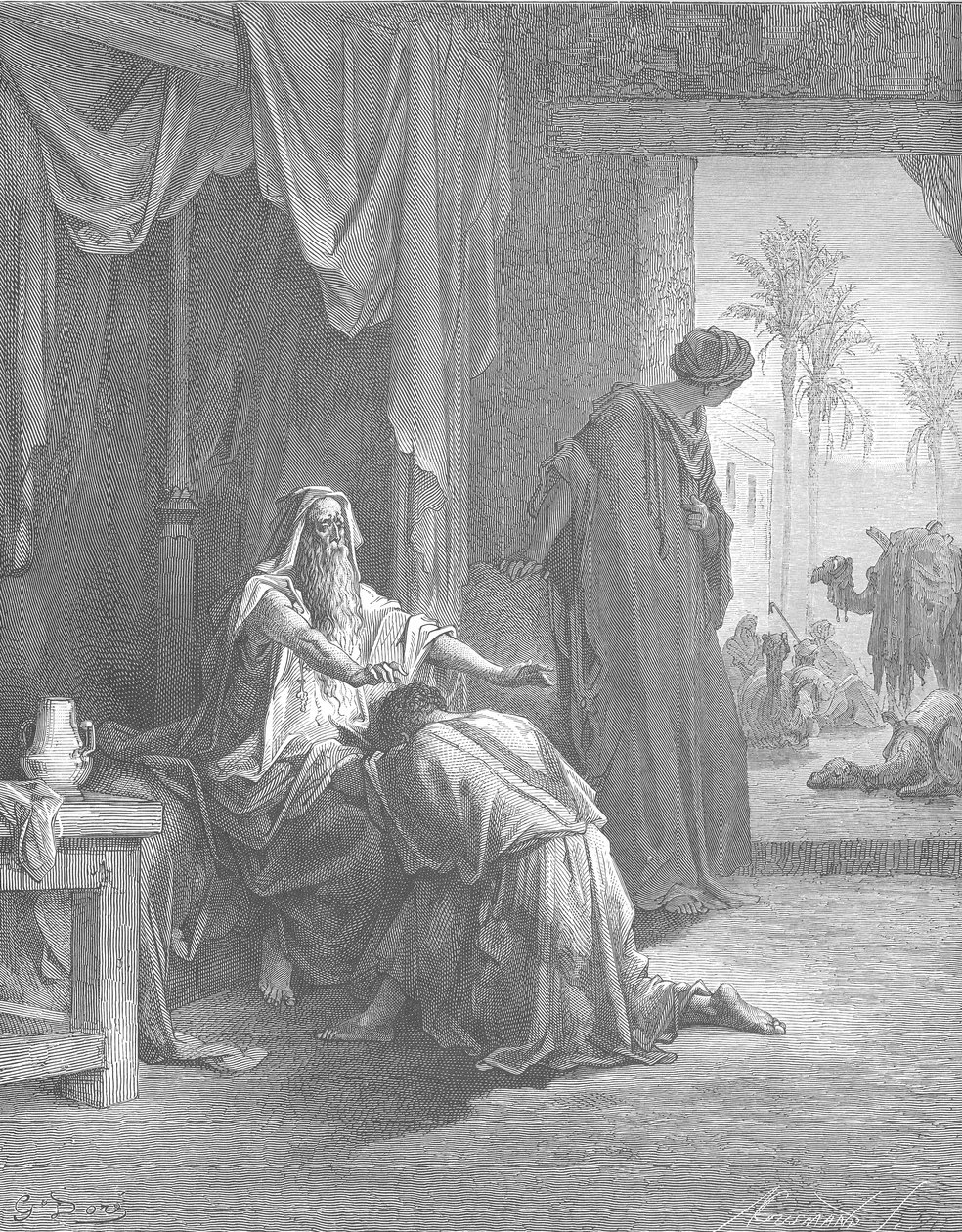 艾萨克祝福雅各布 作者 古斯塔夫·多尔（Gustave Dore）
