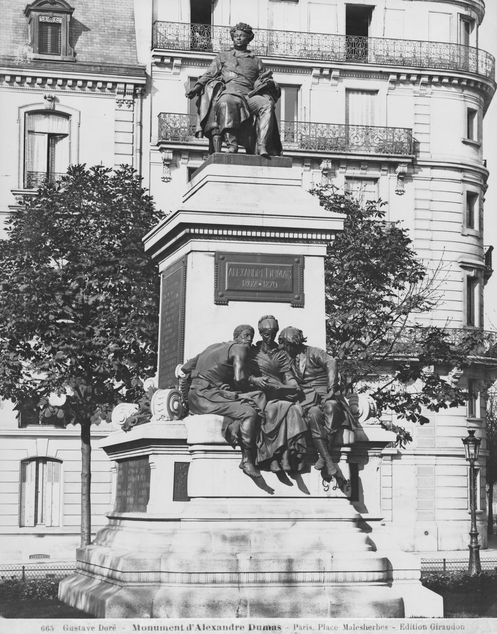 亚历山大·杜马斯·佩雷纪念碑，1883年（石头和青铜）（另见98561,287762至287764） 作者 古斯塔夫·多尔（Gustave Dore）