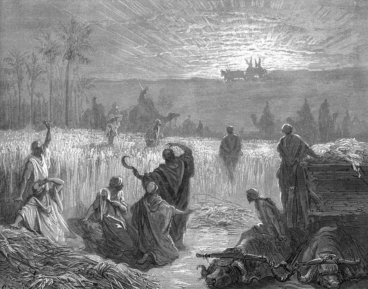 Doré将方舟归还给Beth Shemesh。 - 圣经 作者 古斯塔夫·多尔（Gustave Dore）