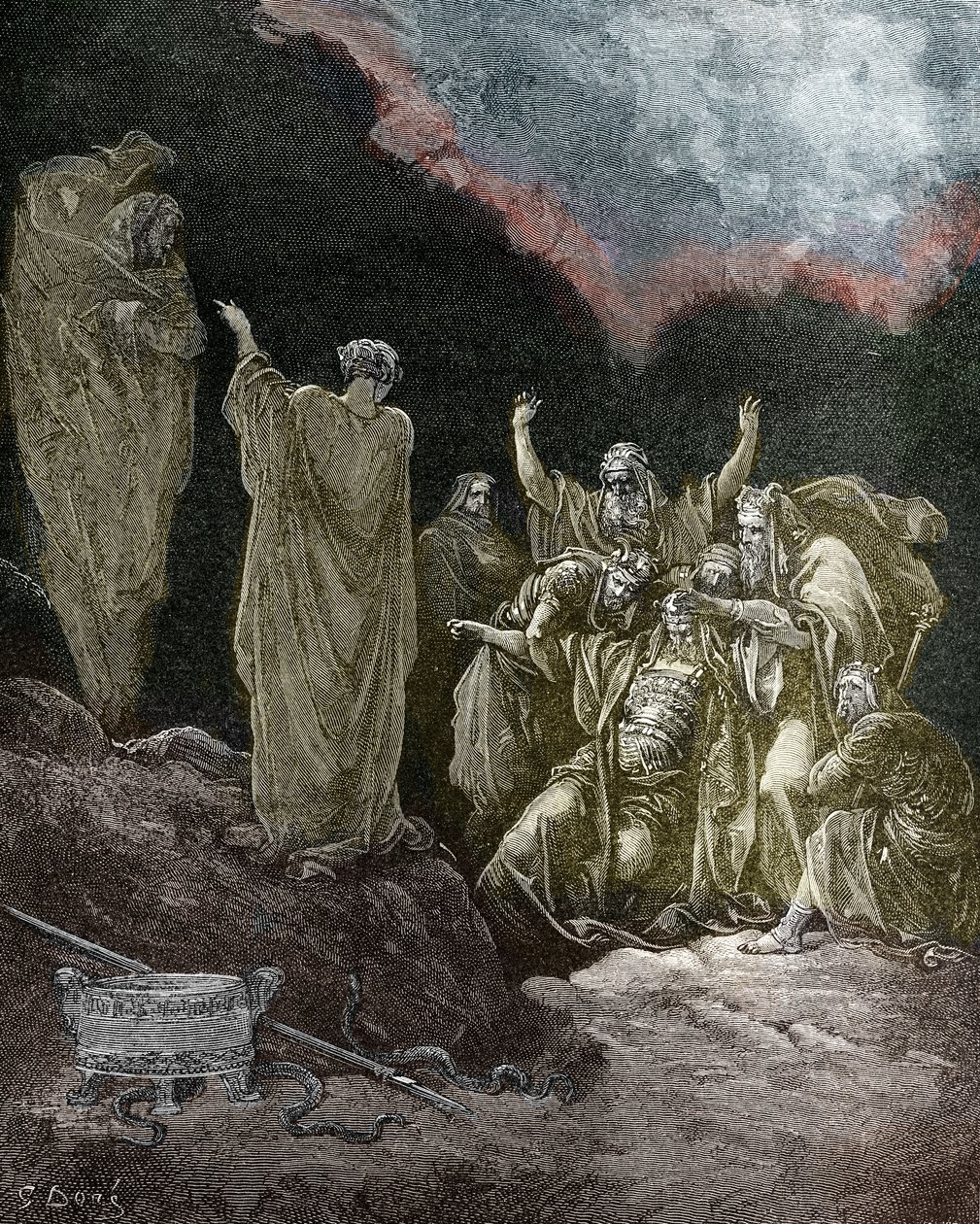 索尔和多玛的恩多的中等女巫。 - 圣经 作者 古斯塔夫·多尔（Gustave Dore）