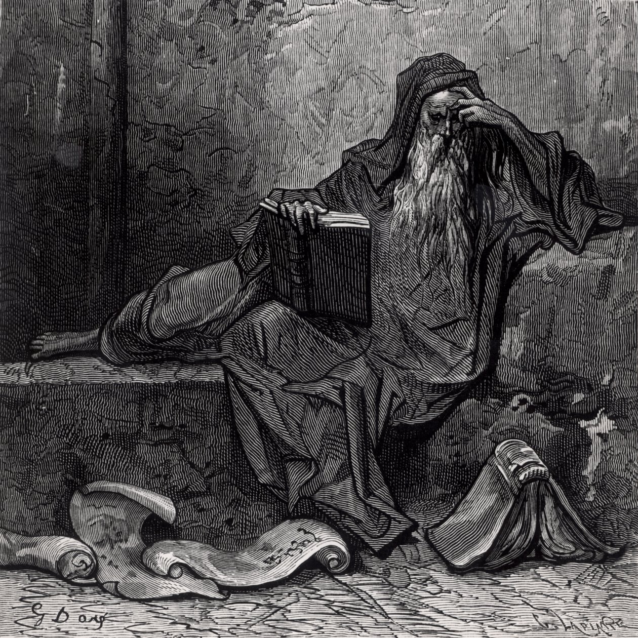 来自Ludovico Ariosto（1474-1533）的&39;Orlando Furioso&39;的Enchanter Merlin，由Hachette于1888年出版 作者 古斯塔夫·多尔（Gustave Dore）