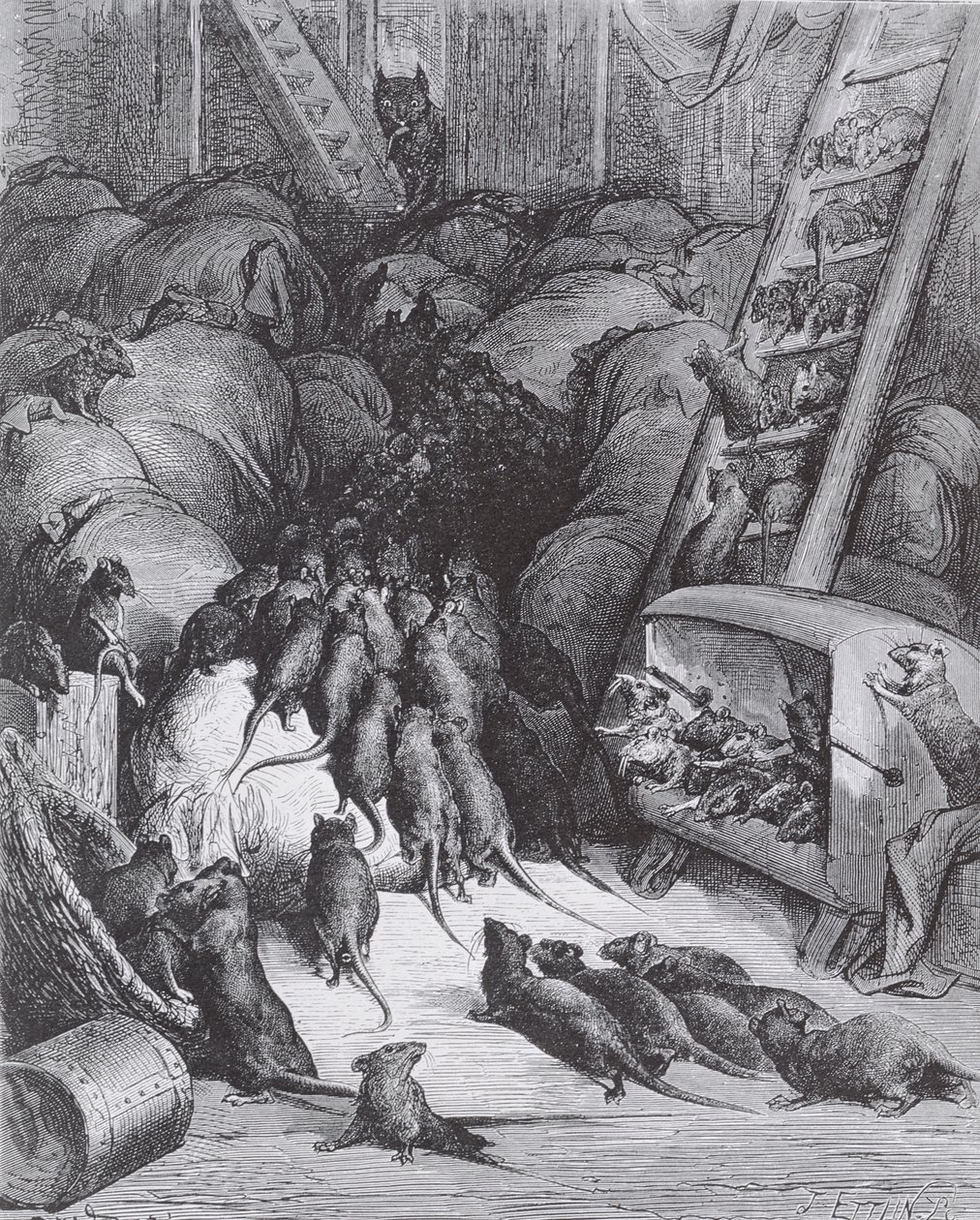 1868年的老鼠联盟 作者 古斯塔夫·多尔（Gustave Dore）