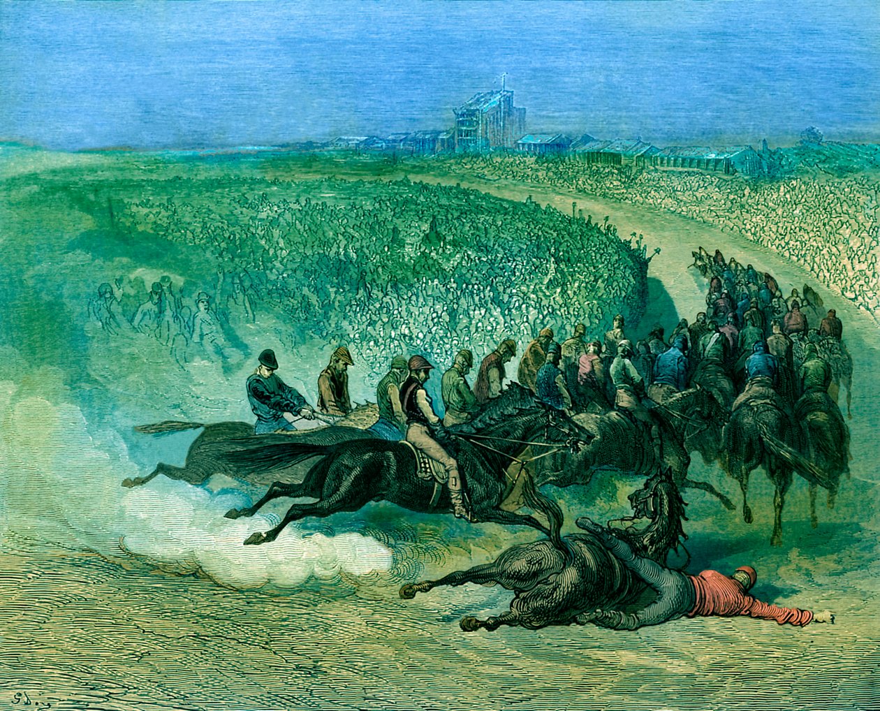 Tattenham角落的维多利亚女王时代德比 作者 古斯塔夫·多尔（Gustave Dore）