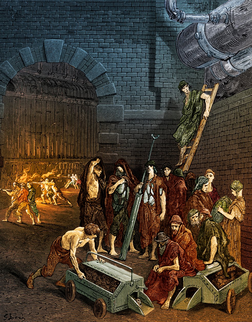 由GustaveDoré雕刻的维多利亚时代伦敦兰贝斯煤气厂 作者 古斯塔夫·多尔（Gustave Dore）