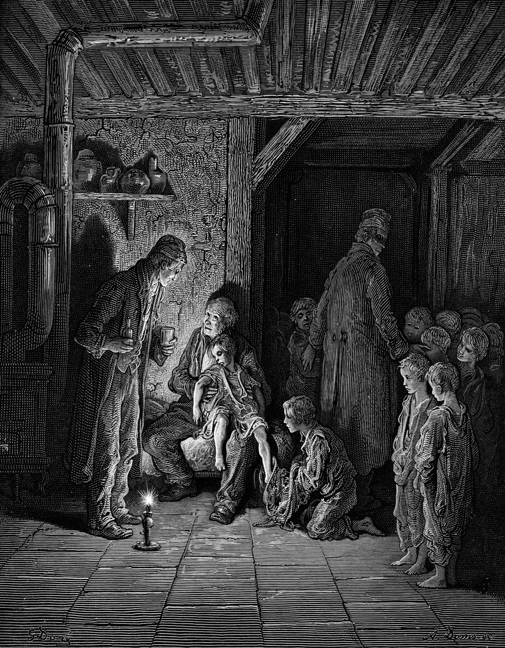 维多利亚时代的伦敦无家可归者 作者 古斯塔夫·多尔（Gustave Dore）