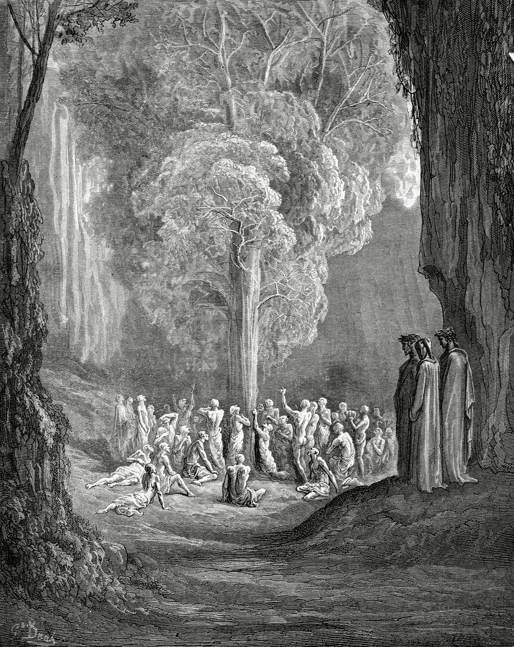 维吉尔向1880年的但丁展示了这棵树 作者 古斯塔夫·多尔（Gustave Dore）