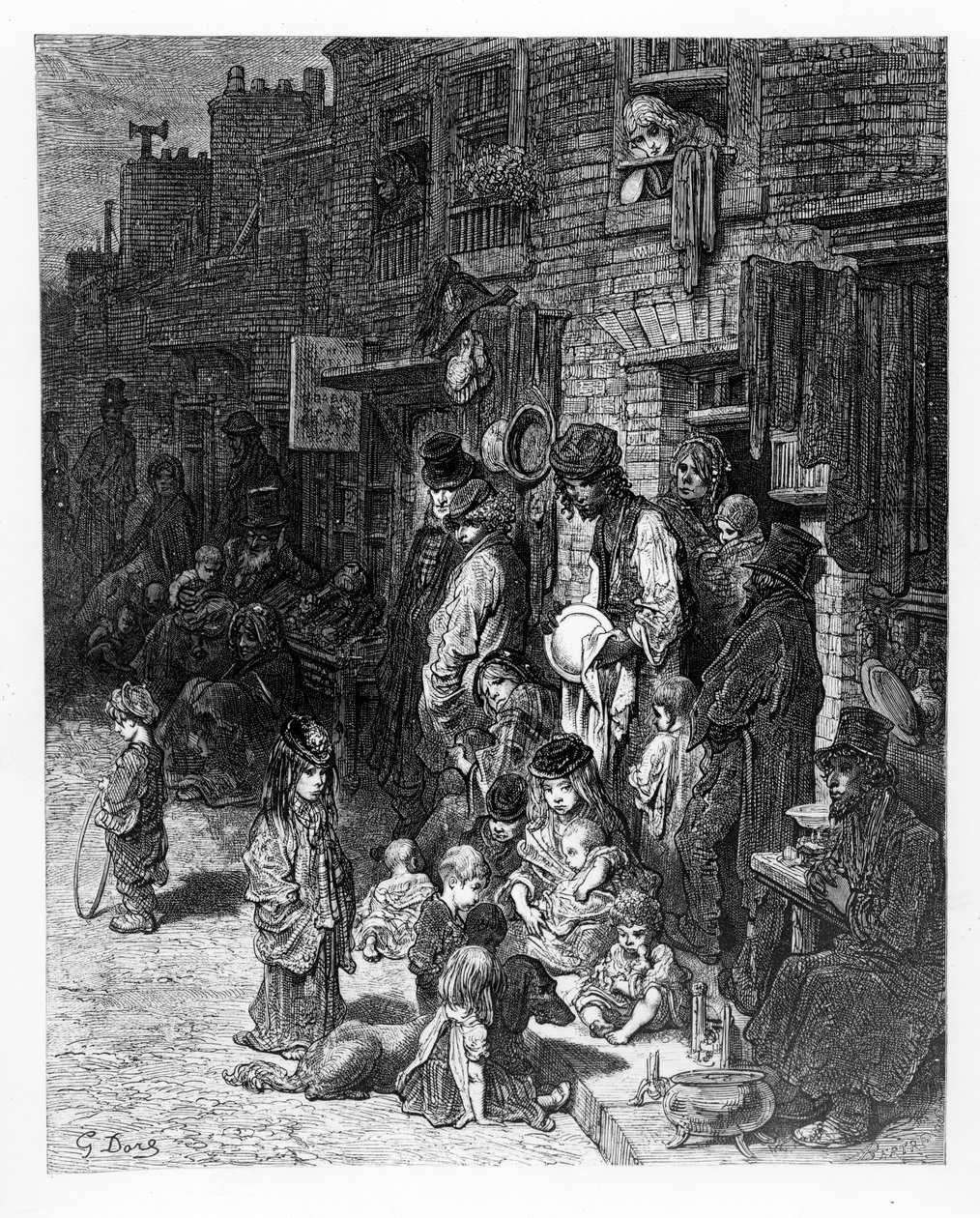 Wentworth Street，Whitechapel，来自&39;London，A Pilgrimage&39;，William Blanchard Jerrold，1872 作者 古斯塔夫·多尔（Gustave Dore）