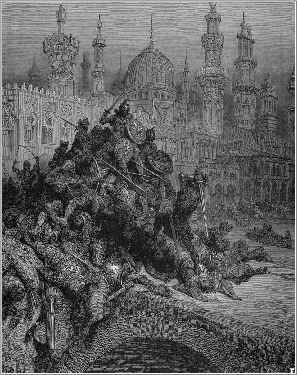 Ludovico Ariosto的“愤怒的奥兰多”的插图。 作者 古斯塔夫·多尔（Gustave Dore）