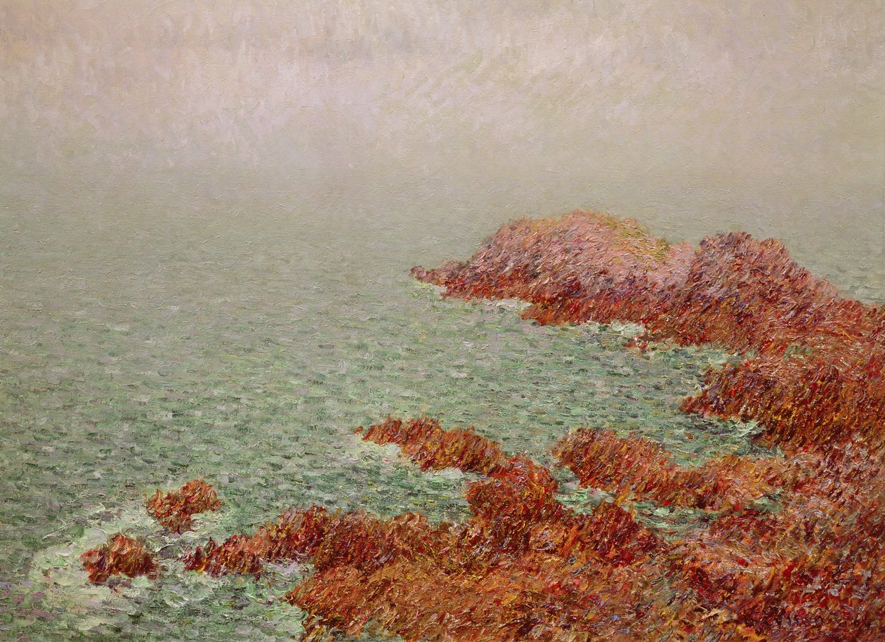红岩：贝尔岛，1904年 作者 古斯塔夫·洛索（Gustave Loiseau）