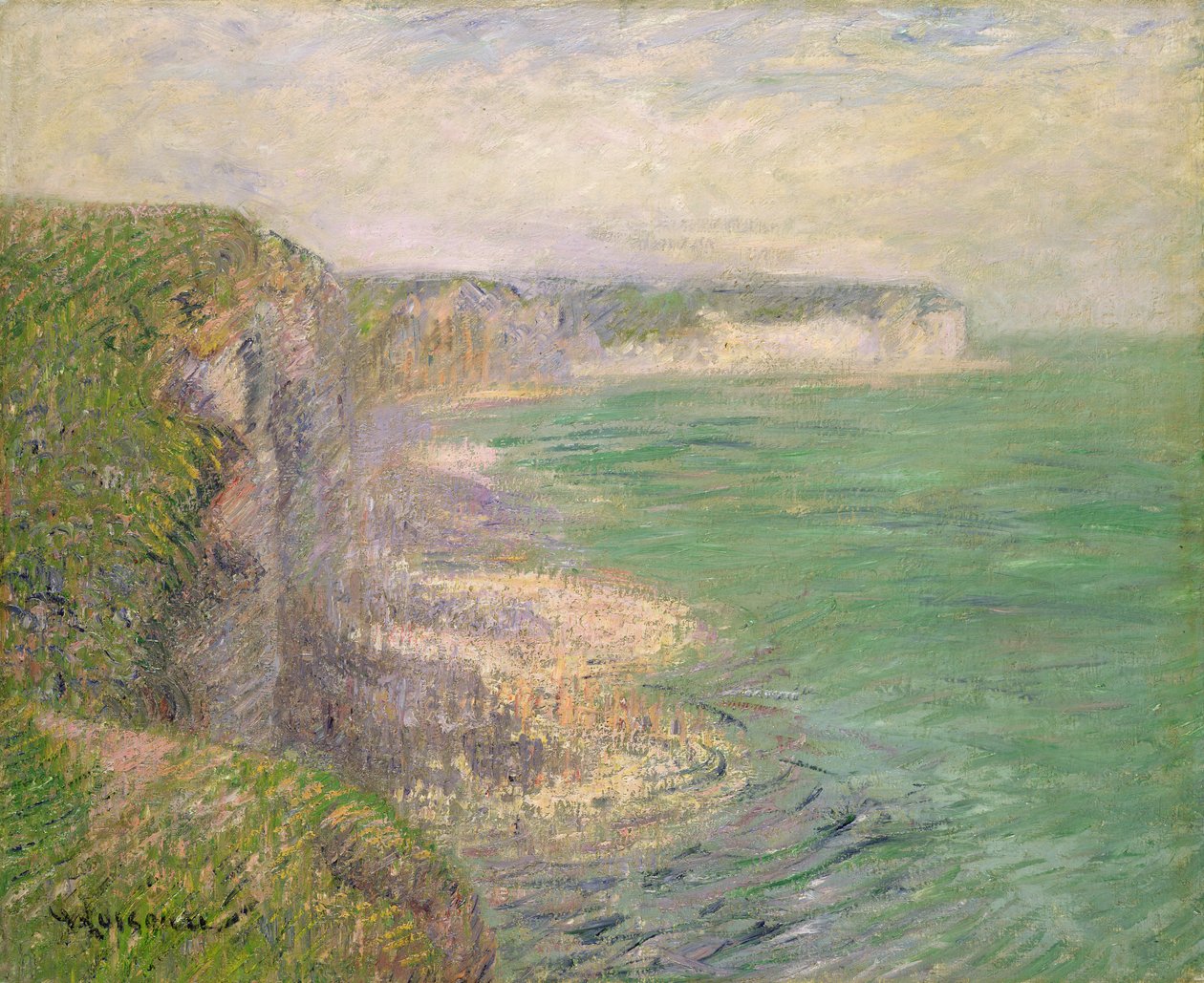 在Fecamp的悬崖，c.1920 作者 古斯塔夫·洛索（Gustave Loiseau）