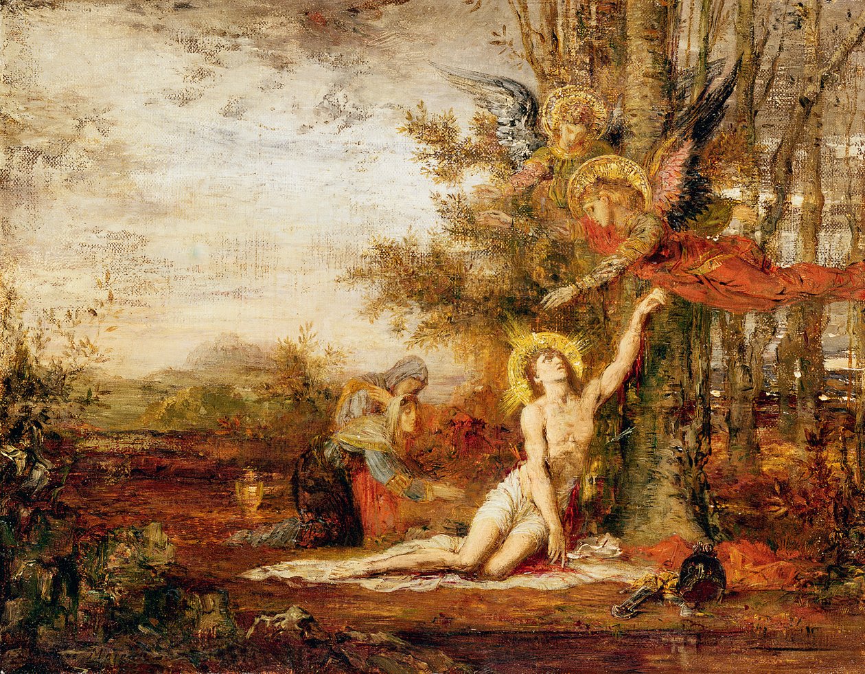 基督与天使 作者 古斯塔夫·莫罗（Gustave Moreau）