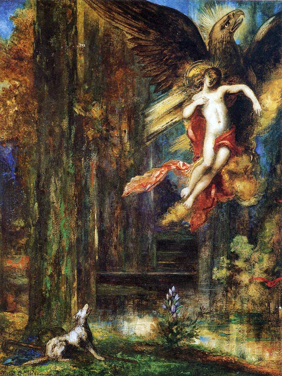 Ganymede，1886年（纸上水粉和水粉） 作者 古斯塔夫·莫罗（Gustave Moreau）
