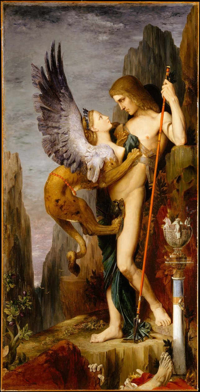 俄狄浦斯和狮身人面像 作者 古斯塔夫·莫罗（Gustave Moreau）