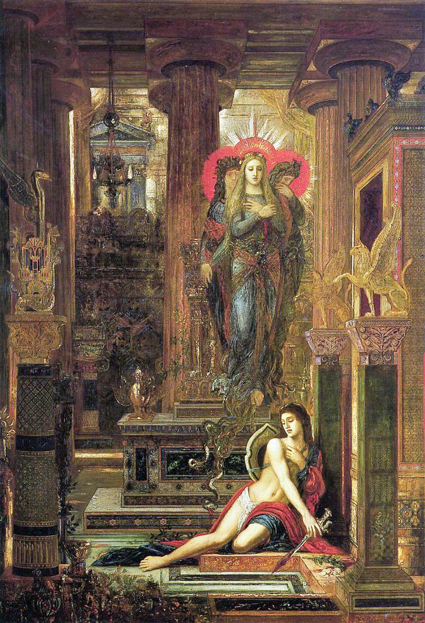 Orestes和Erinyes，1891年 作者 古斯塔夫·莫罗（Gustave Moreau）