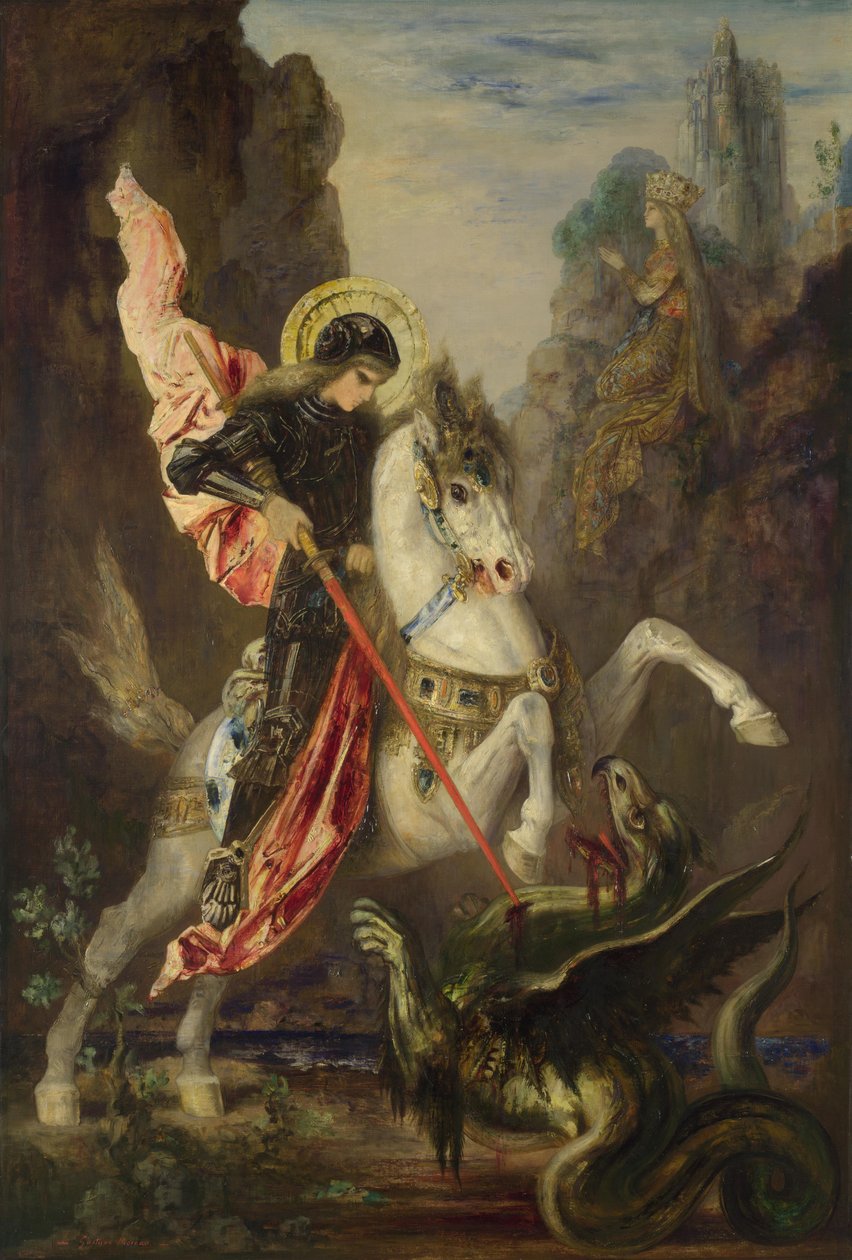 圣乔治和龙 作者 古斯塔夫·莫罗（Gustave Moreau）
